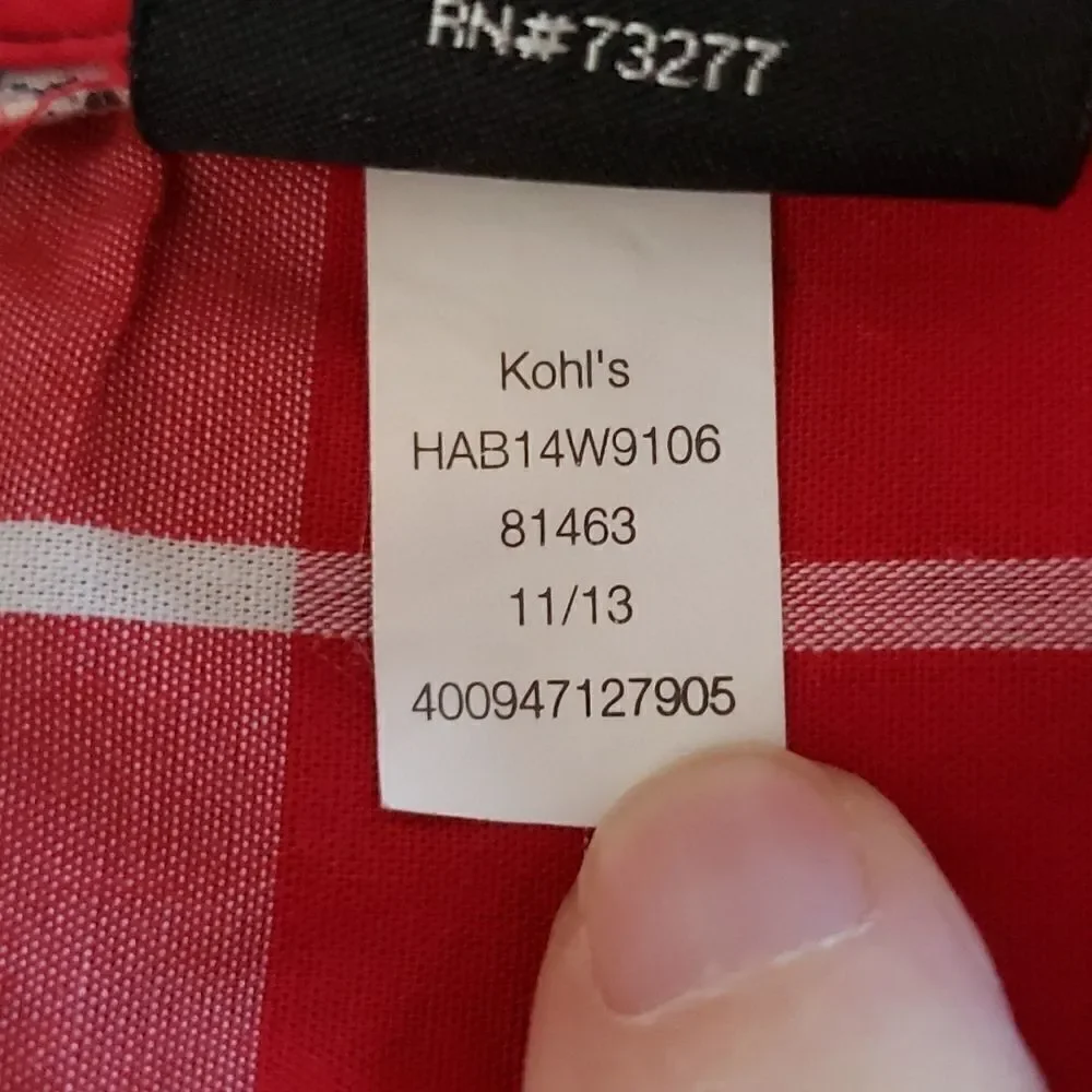Hawk red plaid shirt size 11/13
